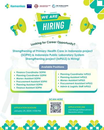 Kemenkes Rekrut Profesional untuk Proyek SOPHI dan InPULS